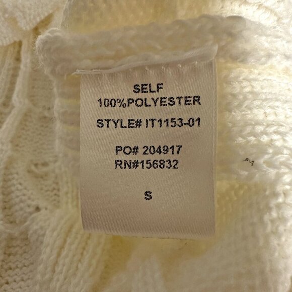 BiBi Contrast Cable Ruffle Sweater Tank - Picture 8 of 10